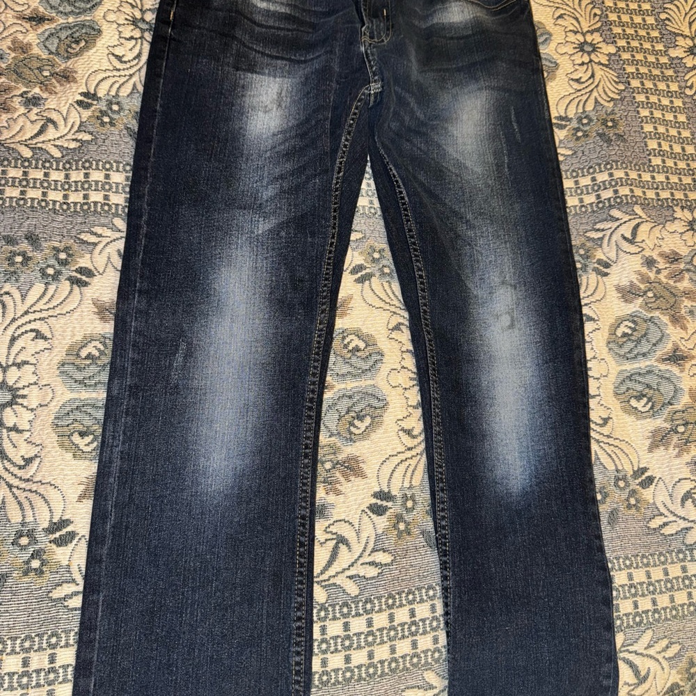 Paper Denim & Cloth Dark Blue Straight Jeans
